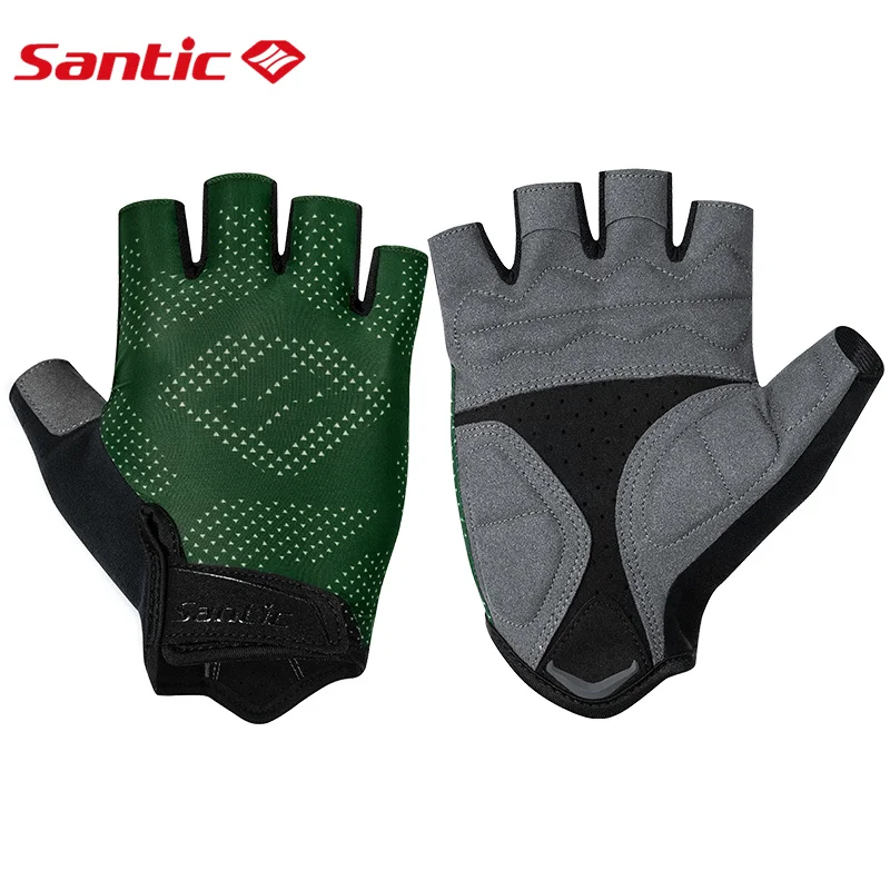 

Santic Cycling Gloves Spring/Summer Short Finger Cycling Outdoor Sports Shock Absorbing Biking Half Finger Gloves