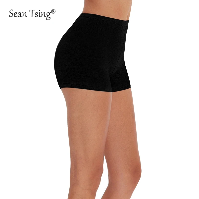 

Sean Tsing® Soft Viscose Bike Shorts Woman Casual High Waist Fitness Thin Cycling Biker Short Leggings Sportwear Active Wear