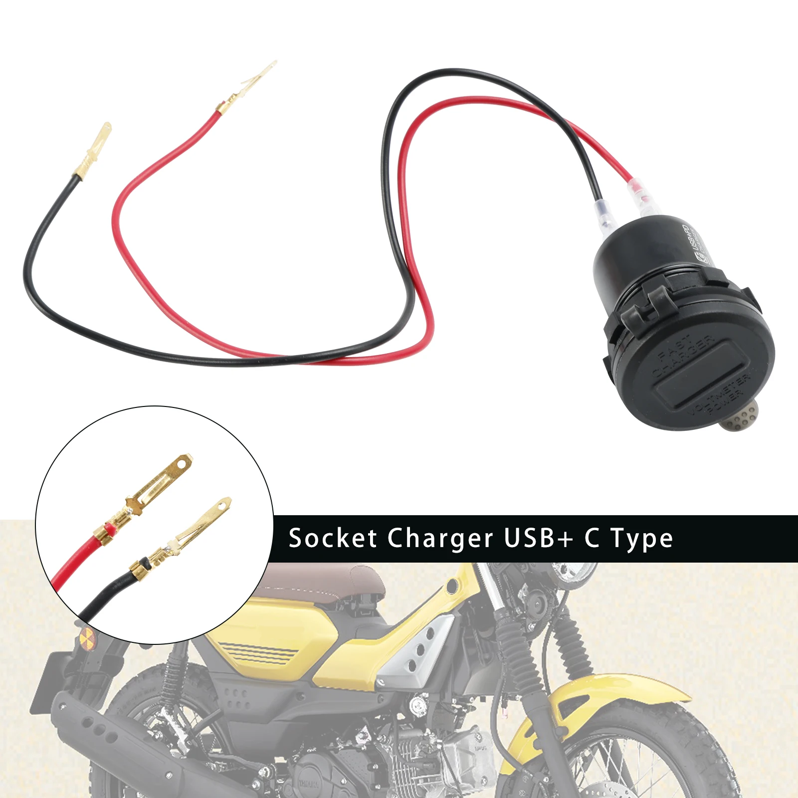 Зарядное устройство Topteng 12 В с разъемом USB + типа C для Yamaha PG-1 2023-2024