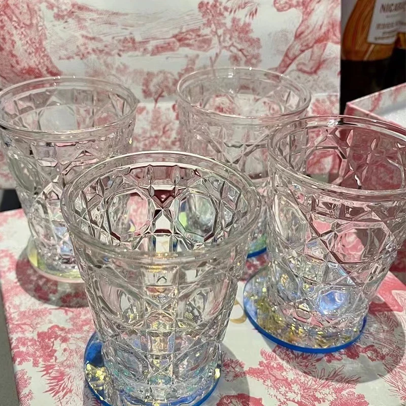 

4 шт./набор, прозрачная стеклянная бутылка для сока, водка, коньяк