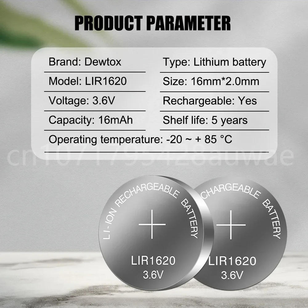 Перезаряжаемые литий-ионные батарейки LIR1620 3 6 В 1-5 шт