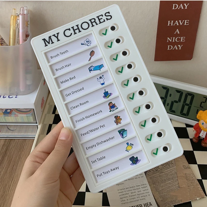 Daily Task Planning Board Reusable Memo Checklist DIY Children's Good Habits Management Schedule Detachable Memo Checklist Board