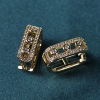 silver color huggie sleeper earring 2022 trend fine luxury gold hoop earrings for women girls original designer fashion jewelry