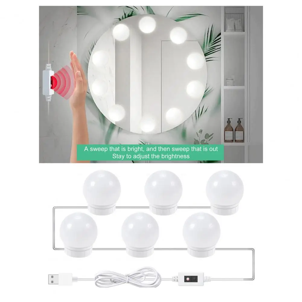 

Vanity Mirror Lights 1 Set Practical Flicker-Free 4000-5000K Infrared Induction Lamps Mirror LED Vanity Light Bulbs for Home
