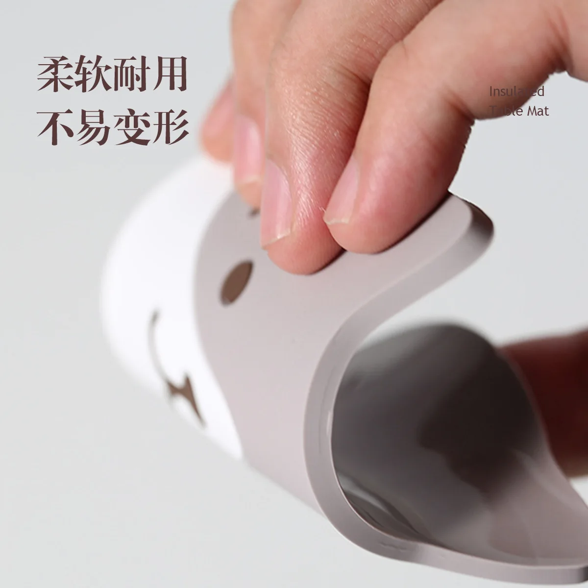 Силиконовая подставка с милым котом нескользящий изолированный настольный