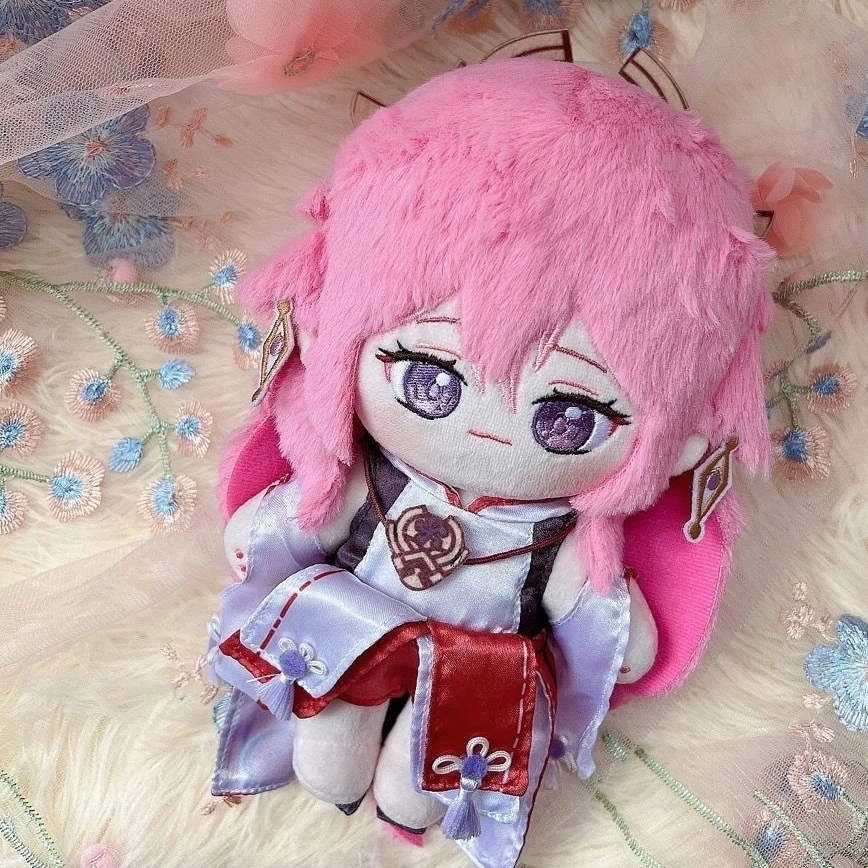 

Kawaii 20cm Anime Plushies Genshin Impact Yae Miko Cosplay Plush Doll Cute Stuffed Toys Dolls Changable Clothes Plushie Mascot
