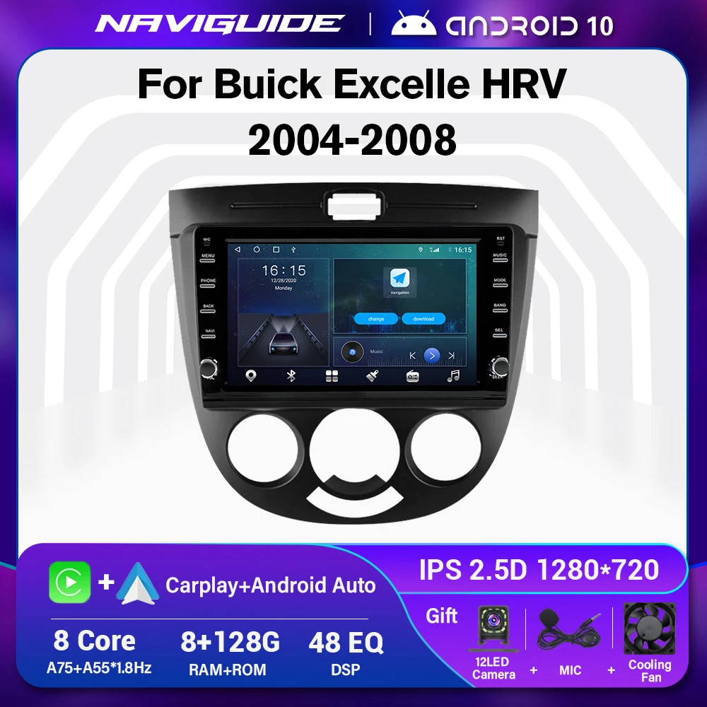 

NAVIGUIDE 2Din Android10 Car Radio For Chevrolet Lacetti J200 BUICK Excelle Hrv Navigation GPS Stereo Multimedia Player Headunit