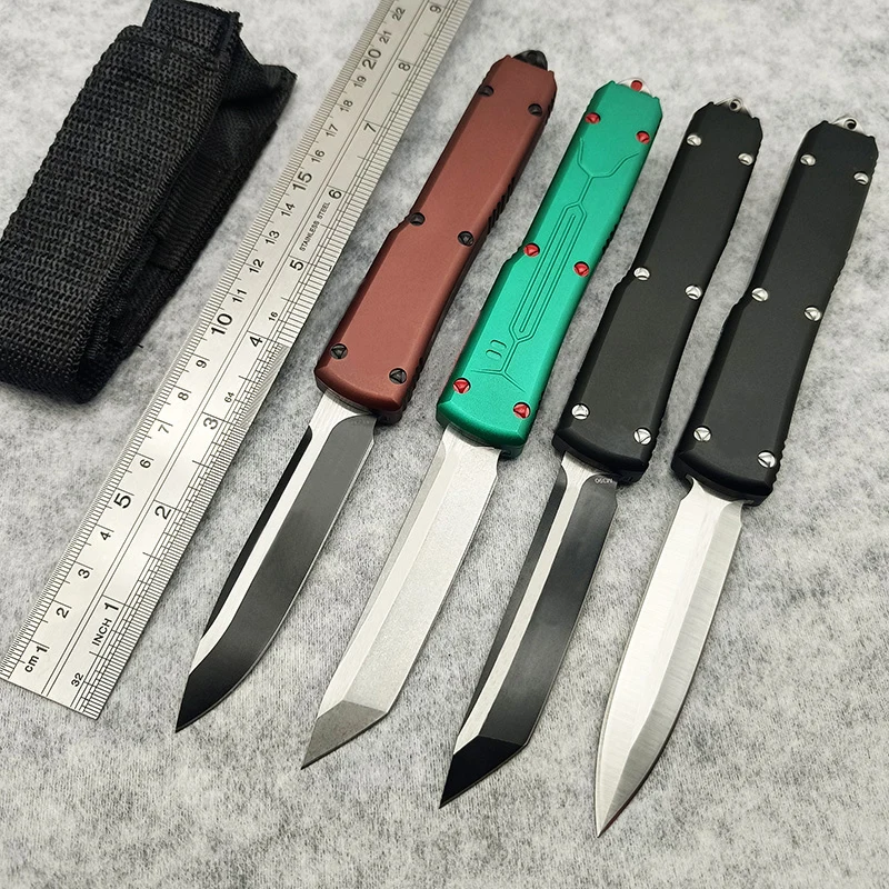 

Micro Ultra Knife UTX OTF Tech Knife T6-6061 Aluminum Handle D2 Steel EDC Self Defense Pocket Knives Hand Tools UT85