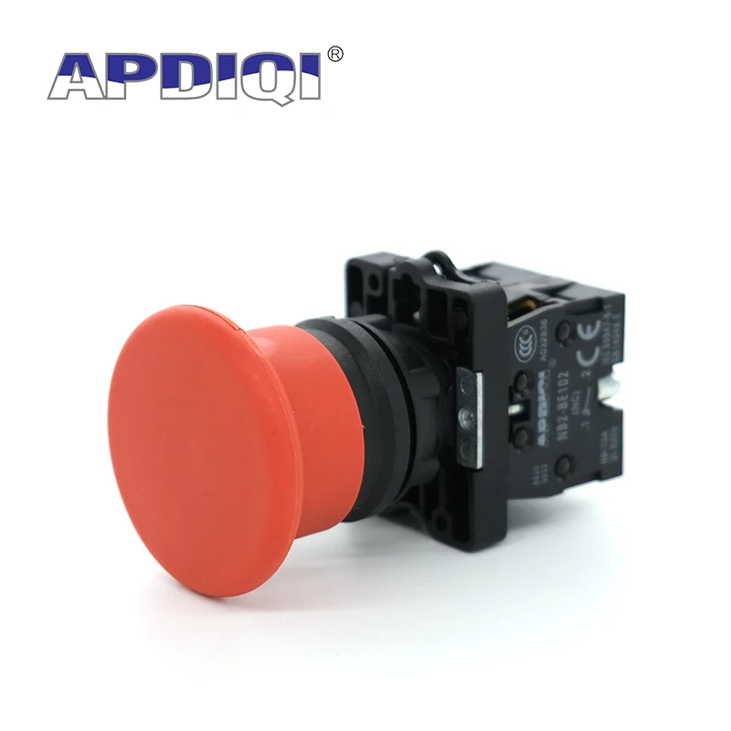 APDIQI 1 шт. XB2 EC42 EC31 40 мм самосброс грибовидной головки пластиковый переключатель