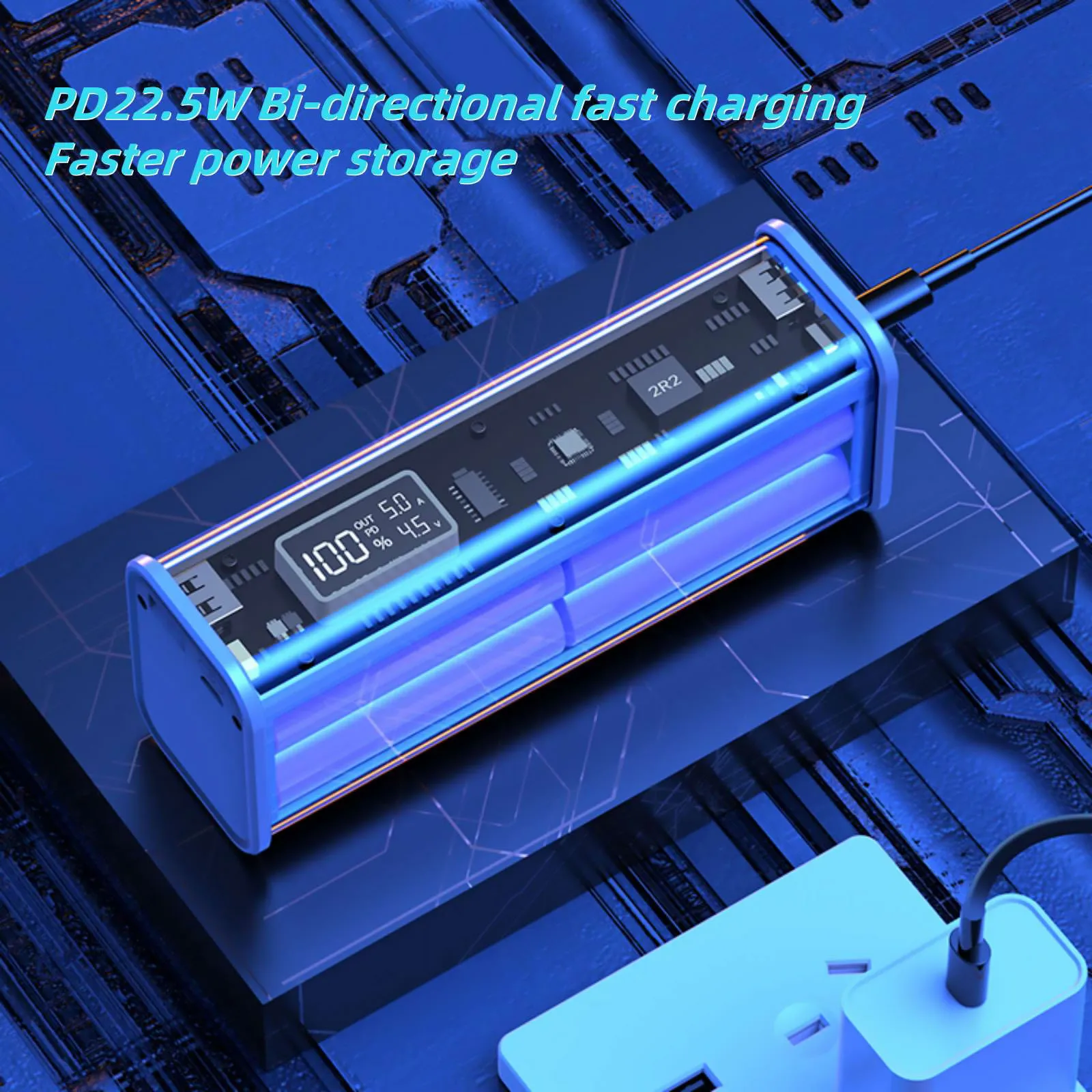 22 5 Вт DIY Чехол для зарядного устройства PD Быстрая зарядка Power Bank Shell Нужен сварка 8