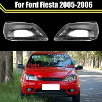 front car protective headlight glass lens cover shade shell auto transparent light housing lamp case for ford fiesta 2005 2006