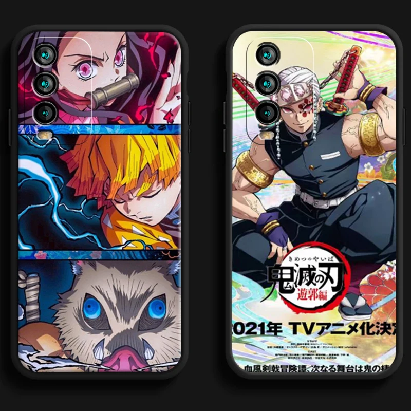 

Demon Slayer Cartoon Phone Cases For Xiaomi Redmi 7 7A 9 9A 9T 8A 8 2021 7 8 Pro Note 8 9 Note 9T Carcasa Funda Coque