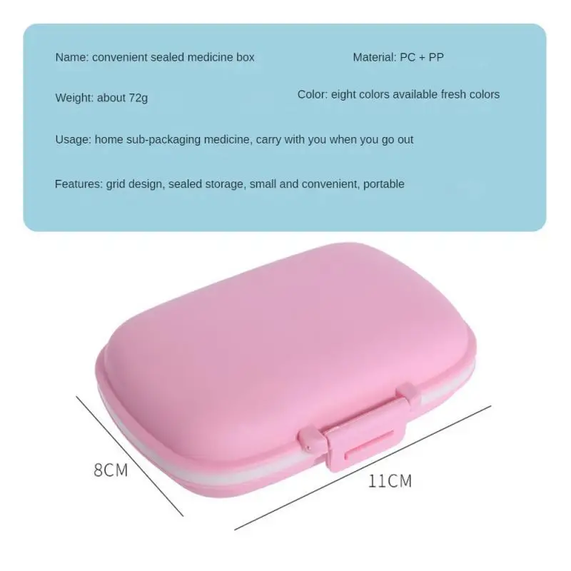 

8 Grids Medicine Box Organizers Storage Box Pill Tablet Storage Organizer Container Medicines Boxes for Bedroom Home Accessories