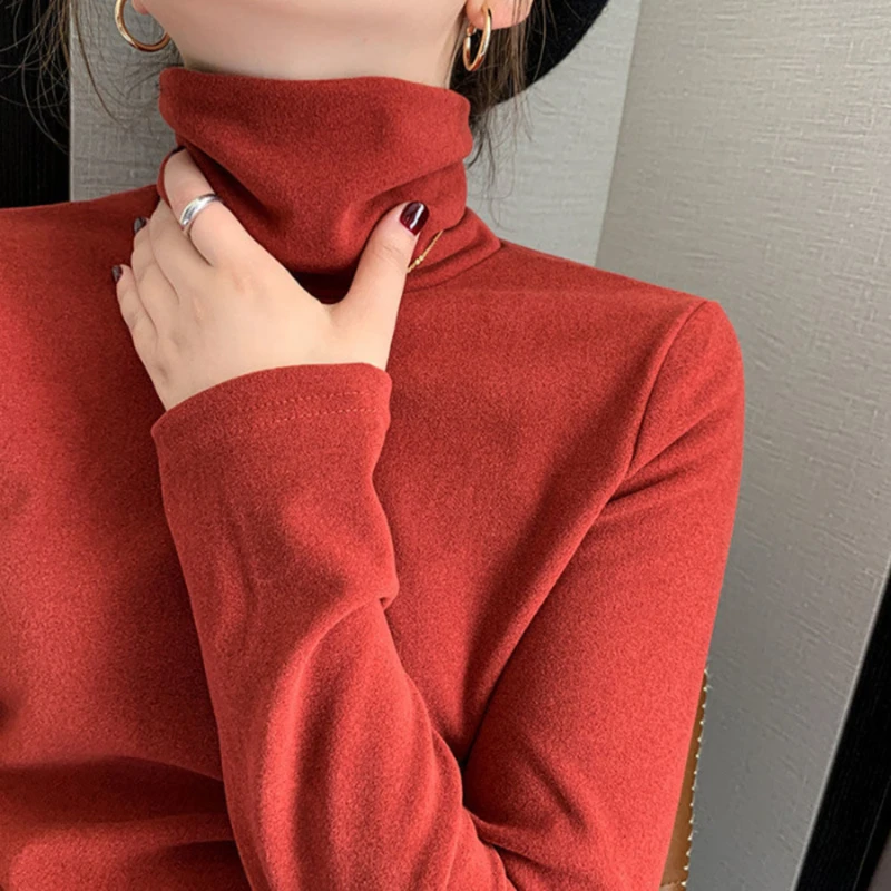 

Autumn Soft Turtleneck Pullovers Sweaters Female Winter Slim-fit Pull Sweater Fashion All Match Female Clothing Pullovers