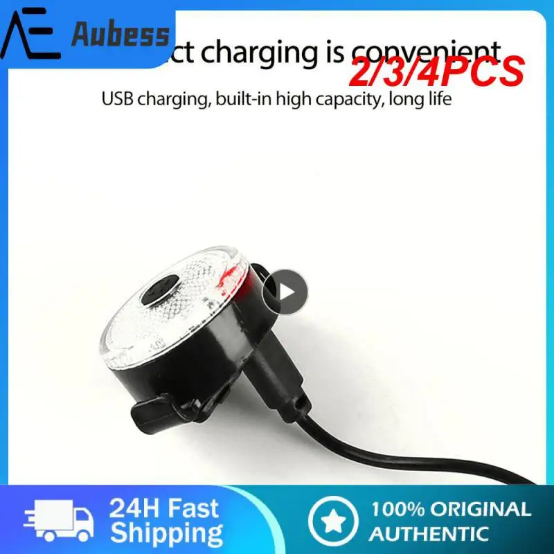 

2/3/4PCS Taillight Built-in High Capacity Small And Portable Usb Rechargeable Tail Light Long-lasting Battery Life Usb Charging