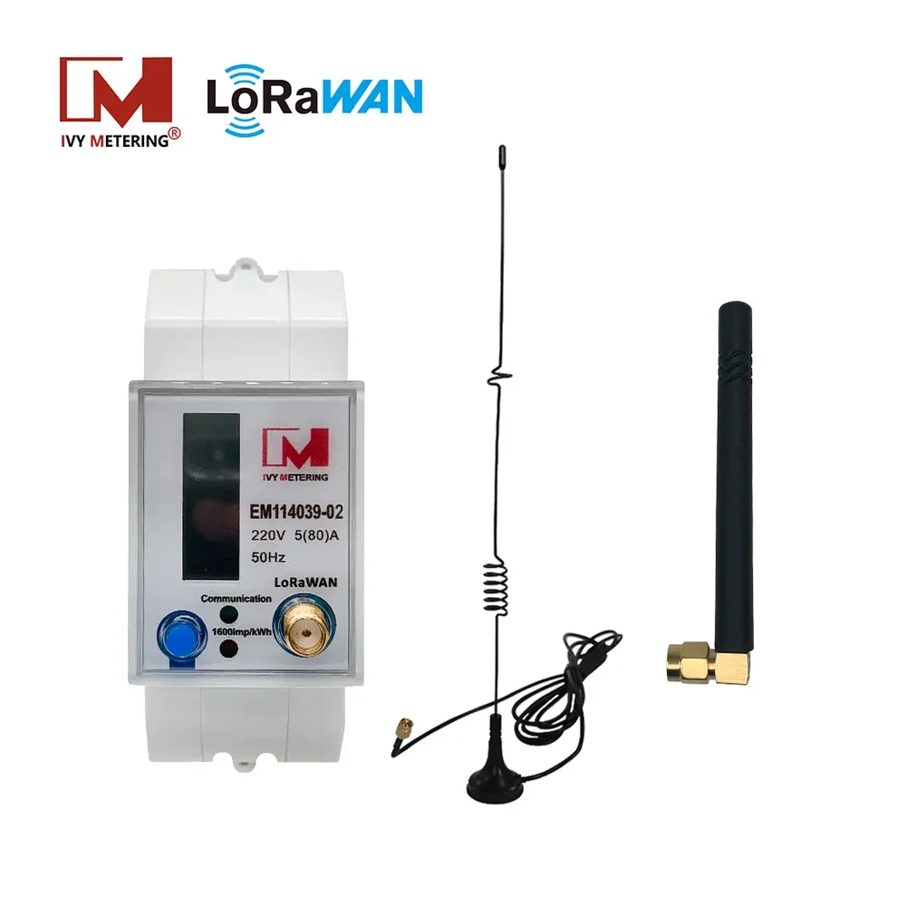 1 фаза 868 EU868 EU868MHz Din rail MID утвержденный беспроводной Lorawan счетчик энергии