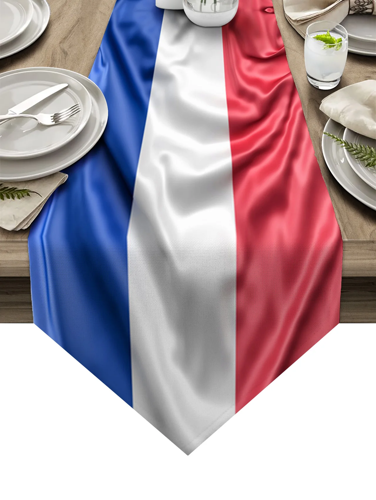 

National Flag Of France Table Runners with Place Mat for Kitchen Tablecloth Coffee Table Wedding Decor Table Runners