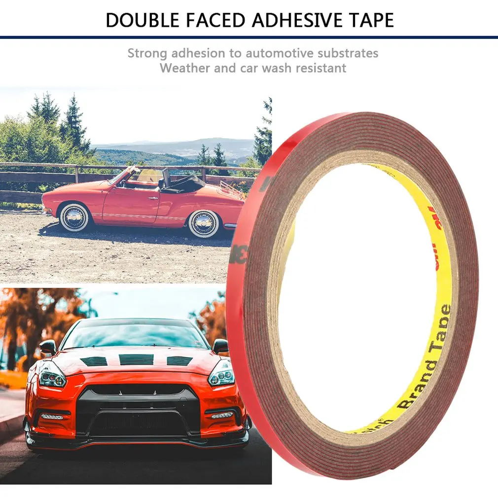 

Red Acrylic Home Practical 3 M Auto Truck Car Acrylic Foam Double Sided Attachment Tape Adhesive 10mm Width Glue Sticker