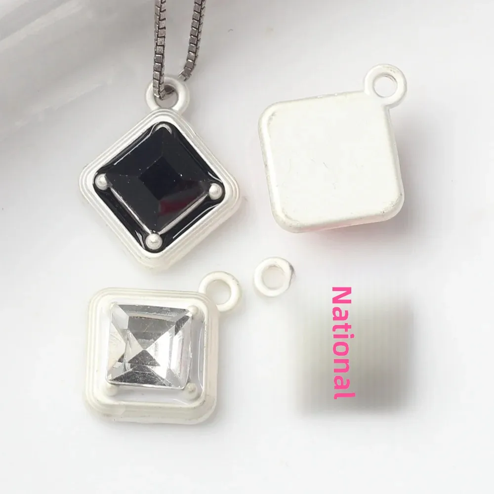 Простой кулон инкрустированный цирконием из сплава подвеска сделай сам браслет