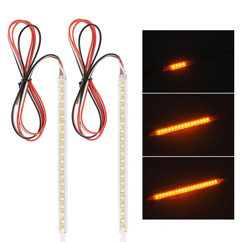 

2pcs Car Rearview Mirror Indicator Lamp DRL Streamer Tape LED Flowing TurnSignal Lamp DRL Streamer Tape With Turn Signal Bar