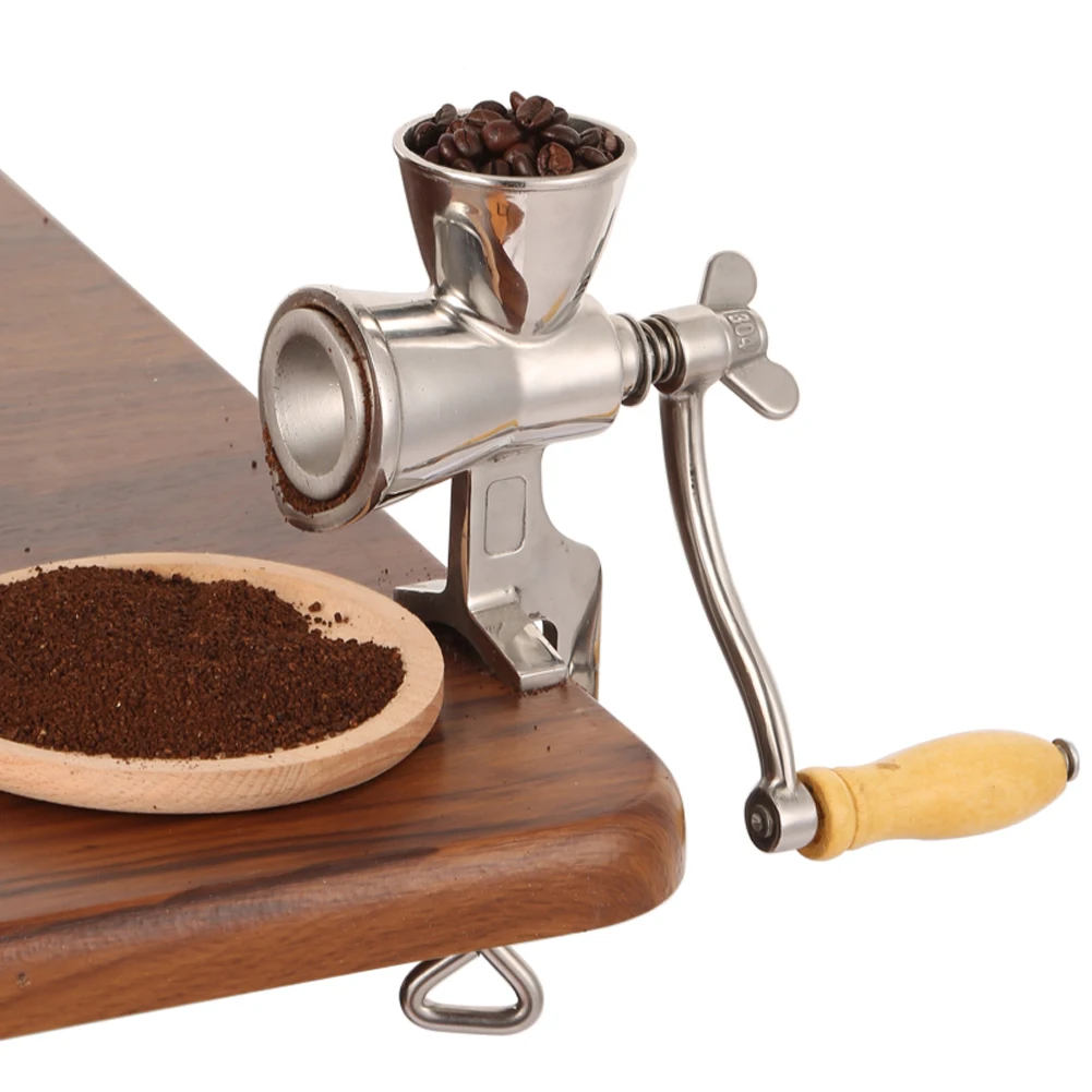 

Handheld Wheat Home Kitchen Coffee Soybeans Cereal Herb Flour Manual Rotating Mill Food Stainless Steel Grain Grinder