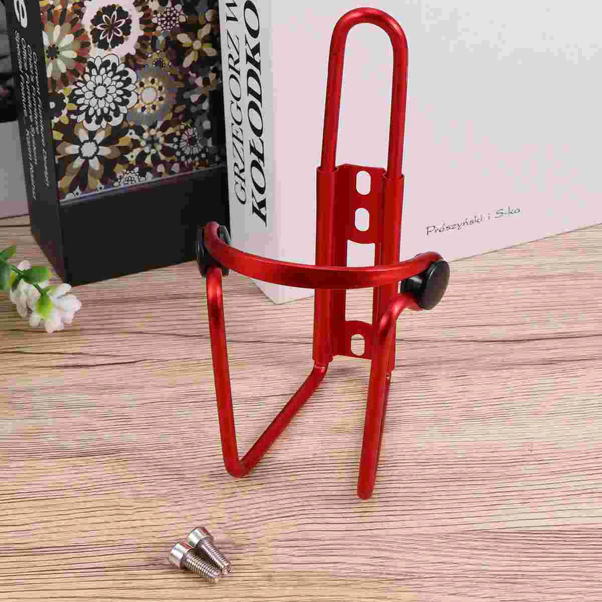 

Bike Water Bottle Holder Secure Retention Metal Bottle Cage Brackets with 2pcs Screws for Mountain Bikes Road Vehicles