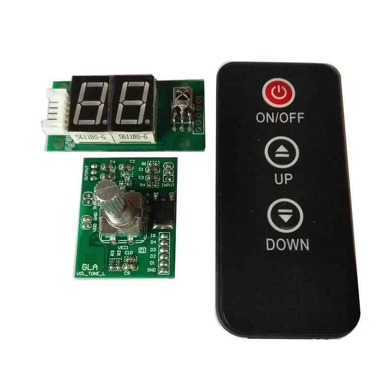 

100K/50K двойной цифровой потенциометр, пульт дистанционного управления, громкость, тон, светодиодный дисплей + радиочастотный инфракрасный пульт дистанционного управления для усилителя мощности, аудио