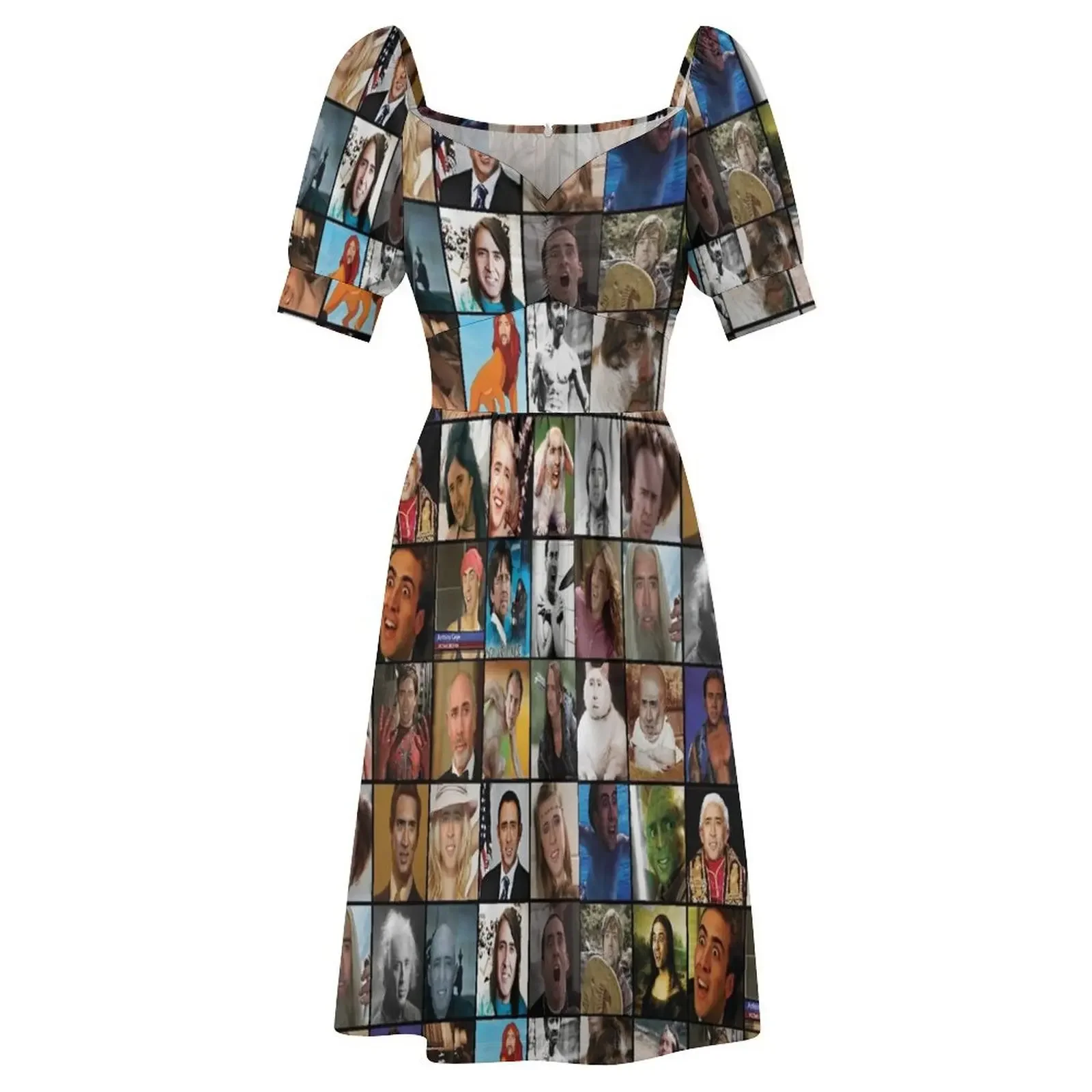 Николас Кейдж с узором - Ник Нико Платье короткими рукавами платья для выпускного