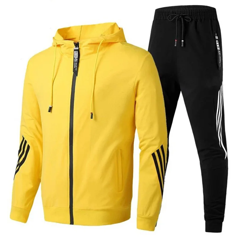 

2022 New Four Seasons Men's Suit Sports Leisure Sweater Hoodie Fashion Two-piece Suit Gym Sportswear