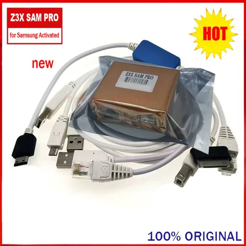 2024 Оригинальный Новый Z3X PRO Golden Edition активирован для SAM и Pro с 4 кабелями C3300k/Type-C/USB/E210 для обновления S7, S6