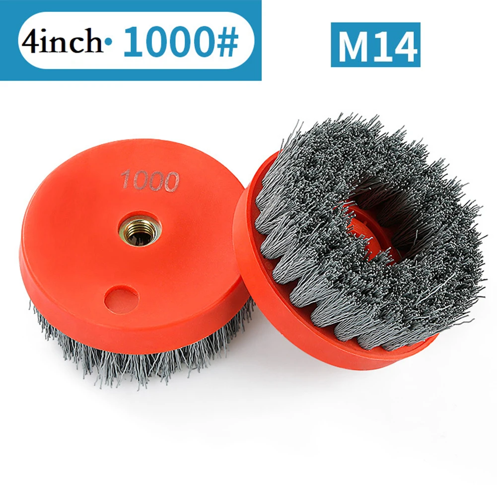 

1PC 4Inch Circular Abrasive Brush Stone Granite Polishing Cleaning M14 Grinder Wheel For Cleaning Stone Marble Granite