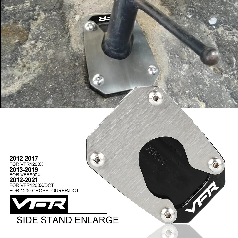 

For HONDA VFR800X VFR1200X CROSSTOURER DCT 2012-2021 Motorcycle Kickstand Foot Side Stand Plate Enlarge Support VFR 800 1200 X