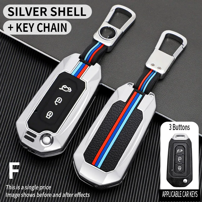 

Car Key Cover Key Chain Key Case for Ford Transit Gustom Territory EcoBoost 2008 2009 2010 2011 2012 2013 2014 2015 2016