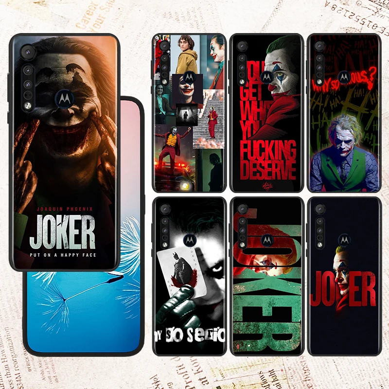 

Fashion Movie Joker Art Cool For Motorola E32 G52 G Stylus G41 G71 Edge G60 S G9 G8 20 E7i Power One Fusion Black Phone Case