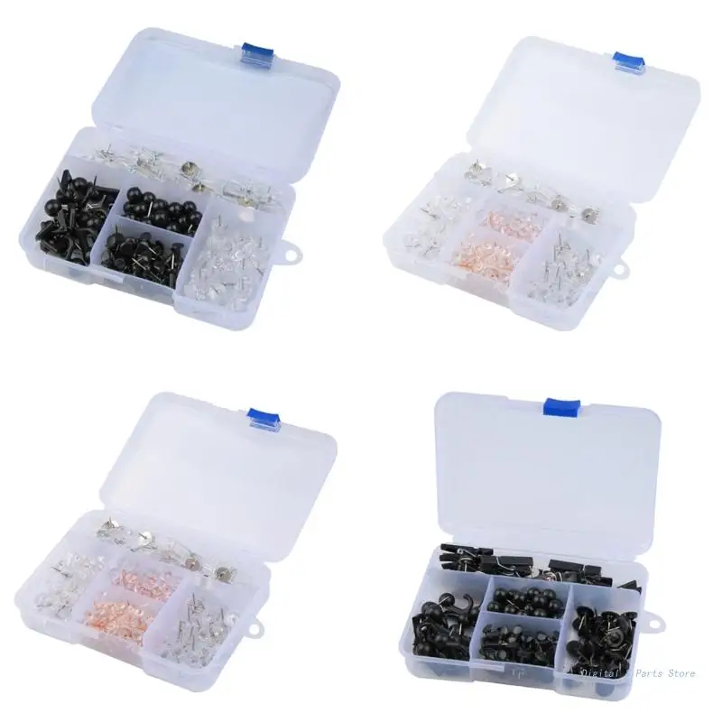 

M17F 125/140Pcs Multi-functional Pushpins I-shaped Push Pins Clear Clips Pushpins
