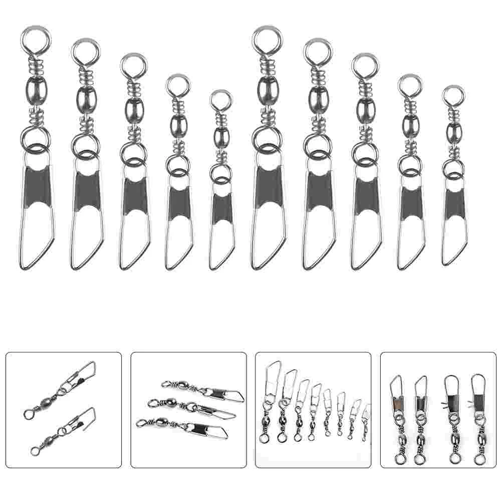 

50 Pcs Swivels Fishing Line Bait Accessories Kit Copper Supplies Connector Lure Gear