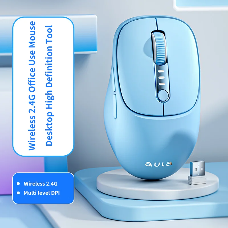 Беспроводная мышь 2 4G индикатор перезаряжаемой батареи настольная кнопка