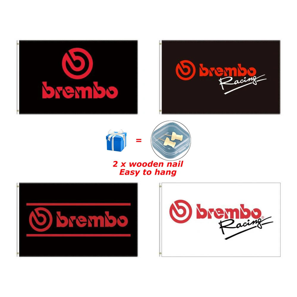 

Brembo Flag 3x5 Ft Flying Banner for Car Racing Decoration Indoor Outdoor