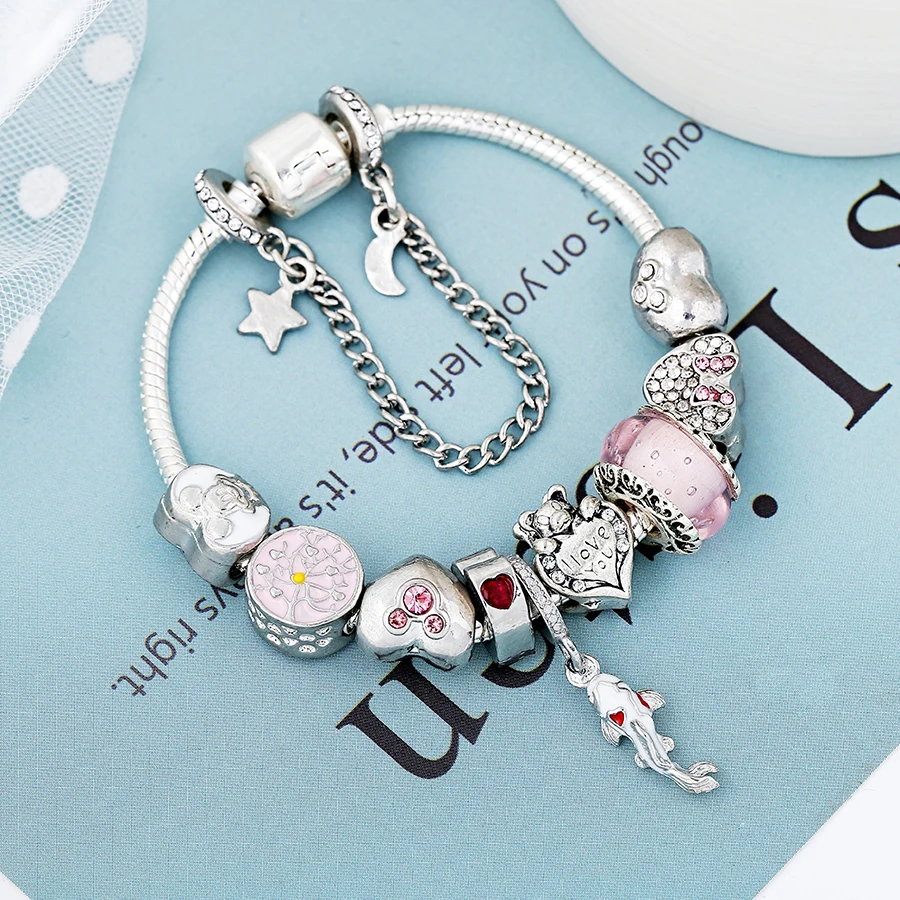 SEILAOY модные браслеты с подвесками в виде рыбы кои для женщин и мужчин