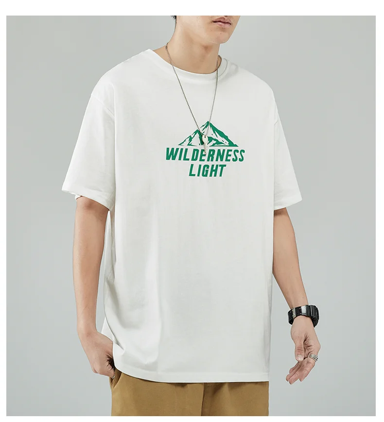

M1064 Short-sleeved t-shirt men's summer tide brand cotton t-shirt loose top shirt with bottoming shirt