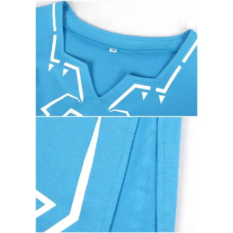 Женское платье-туника для косплея DAZCOS голубое платье-рубашка карнавала