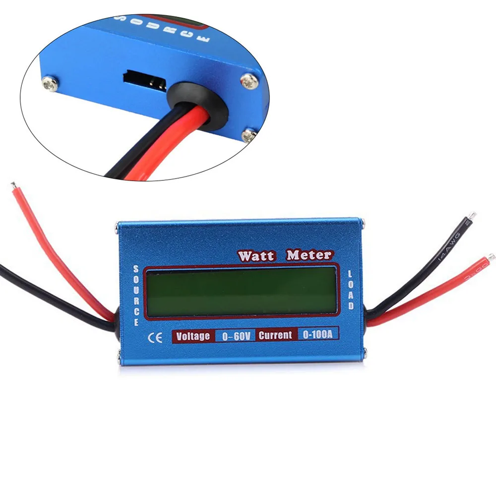 

DC Power Analyser Watt Volt Amp Meter Solar Wind Analyzer LCD Digital Current Voltage Energy Meter 0-100A 4.8-60V Watt Analyser