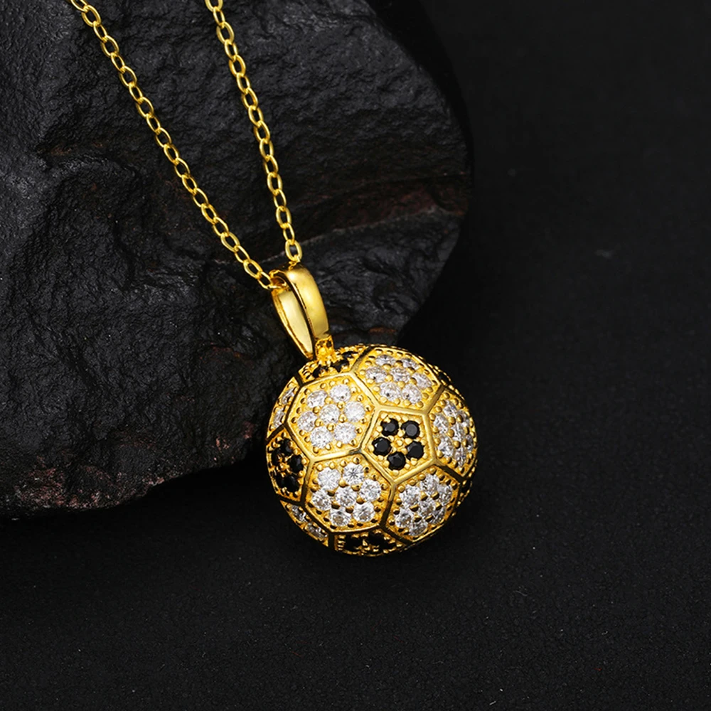 Football Moissanite Necklaces for Women S925 Silver Pendant Men Hip Hop Jewelry Pass Diamonds Tester With GRA Free Shipping