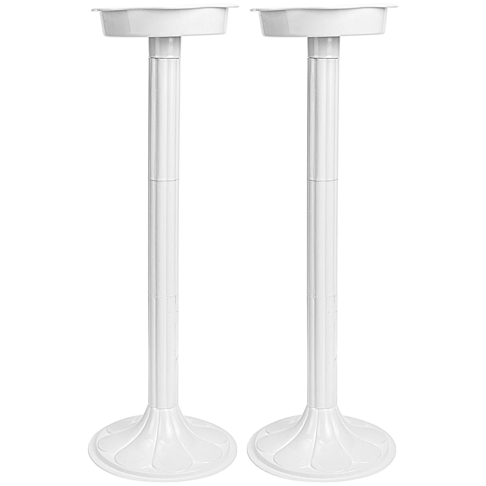 

2 Pcs Pedestal Lifter Party Flowerpot Holder Sculpture White Home Decor Supply White Plastic Road Guiding Prop Banquet
