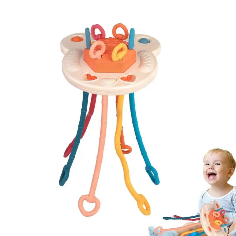 

Sensory Ufo Pull Toy Ufo Food Grade Silicone Pull String Activity Toy Montessori Toys For Babies Ufo Silicone Pull String