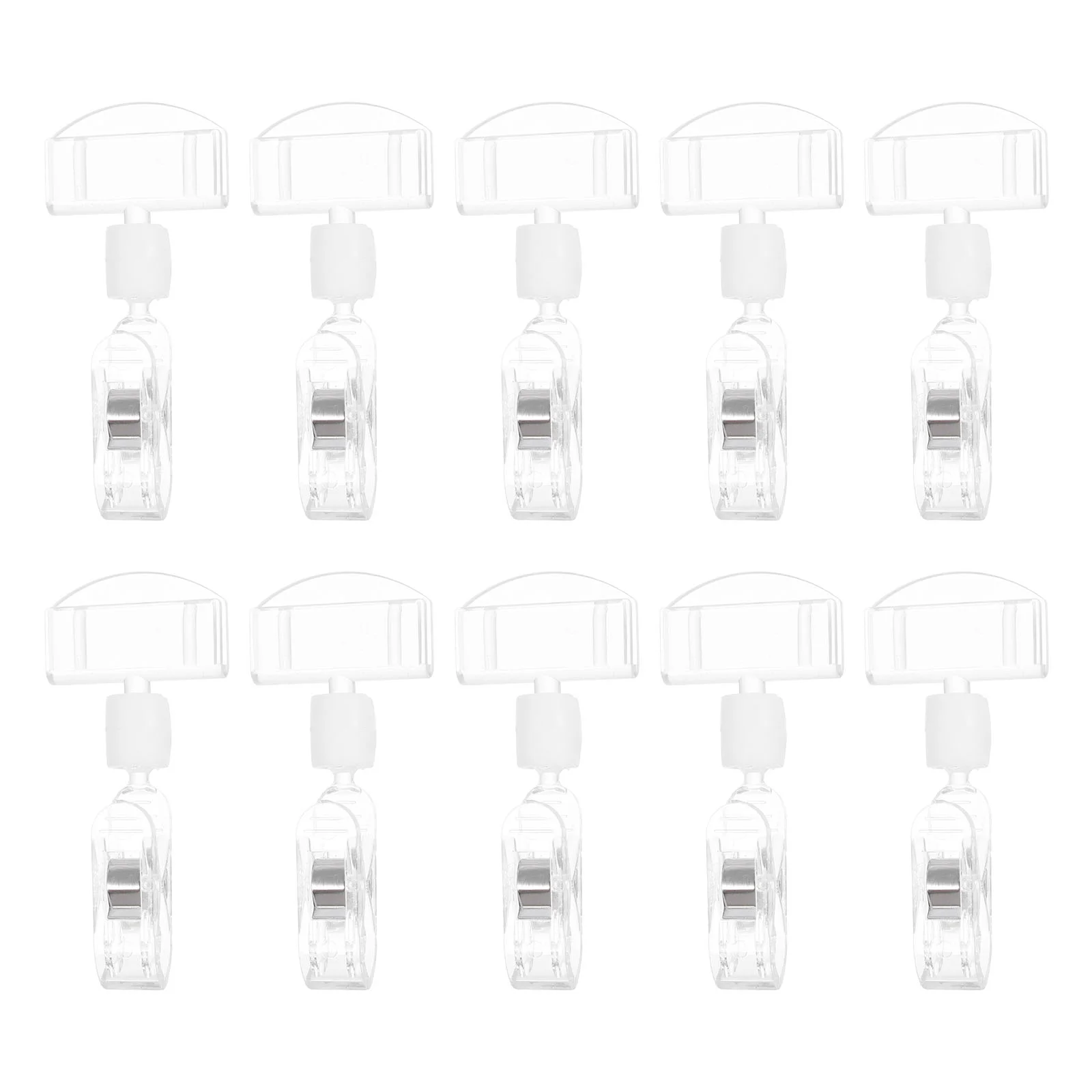 

10pcs Price Display Clips Price Label Tag Holders Clothing Rack Signs Swivel Price Clips Rotatable On Holder