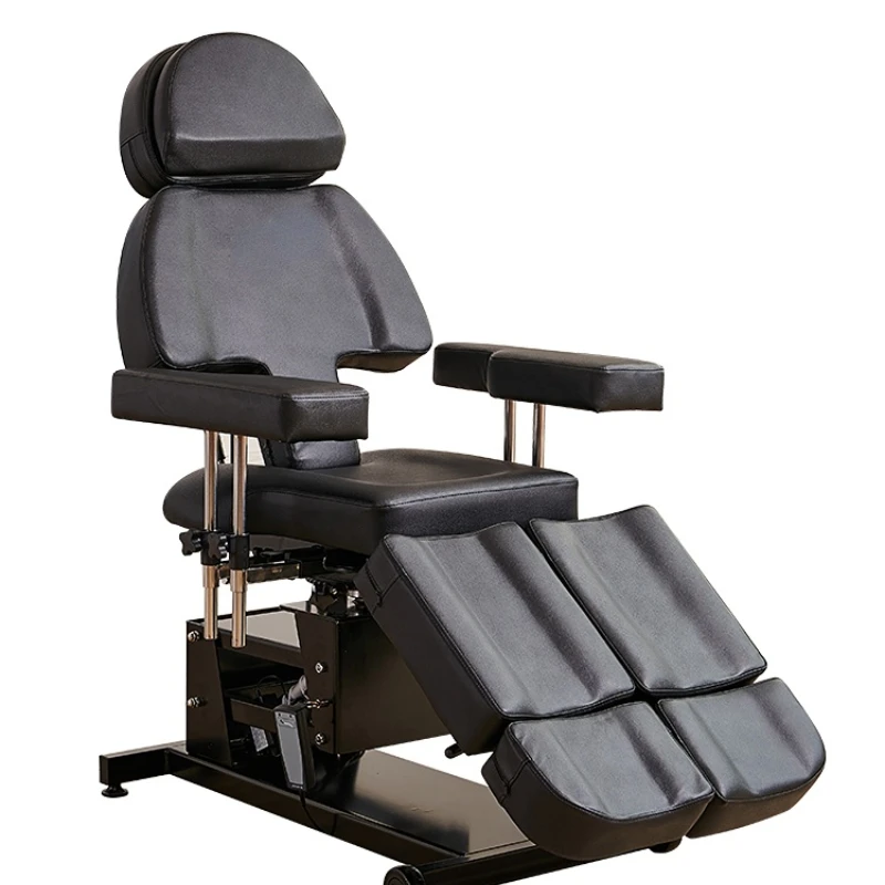Tattoo Embroidery Facial Bed Full Back Tattoo Recliner Split Leg Folding Bed