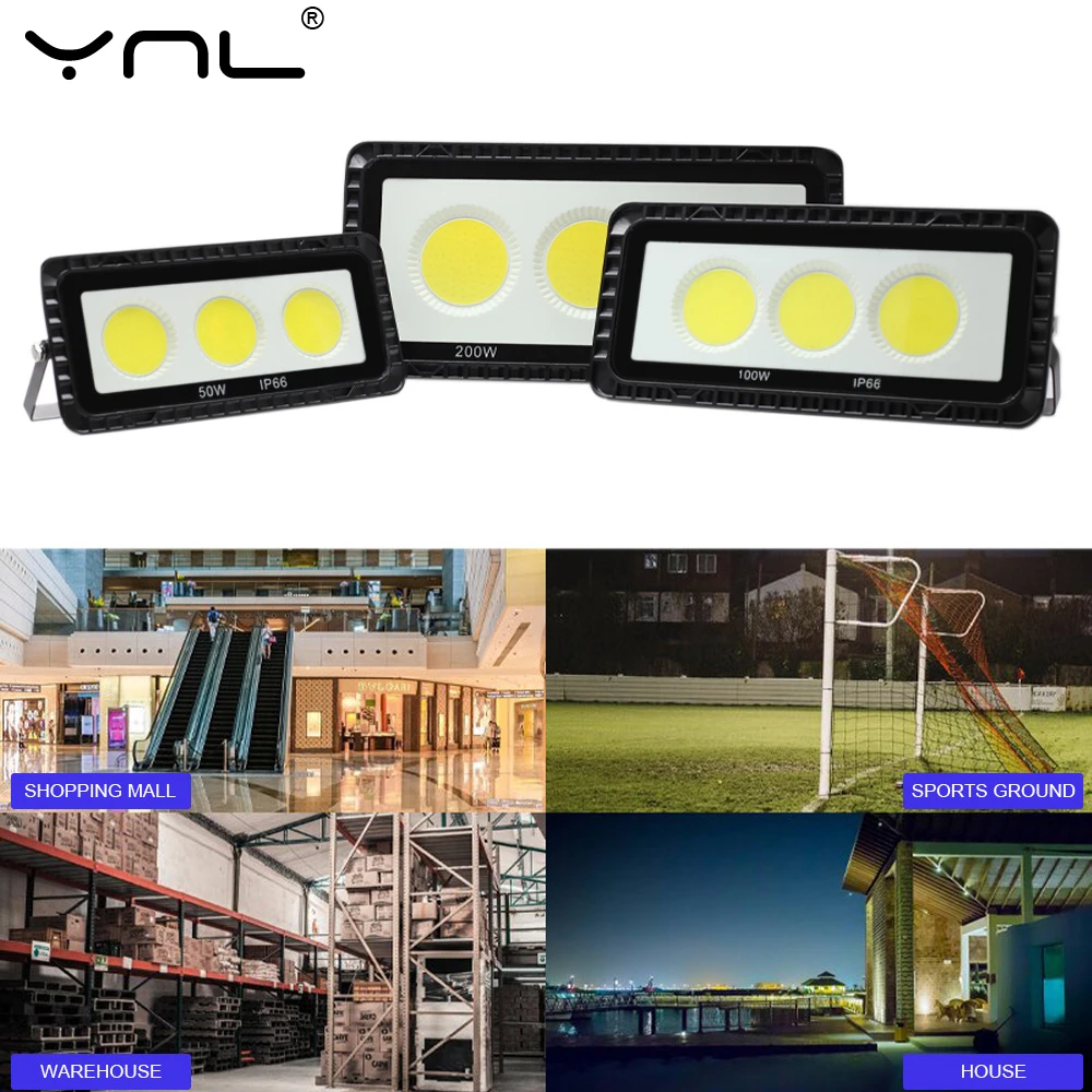 COB Foco Прожектор LED Внешний прожектор Наружное освещение Проектор 220V 50W 100W 200W Для