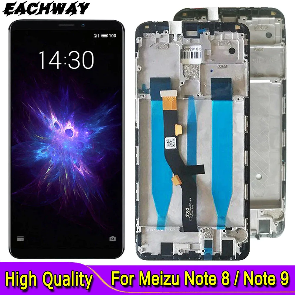 100% Tested 6.0" For Meizu Note 8 M822H LCD Screen Touch Panel Digitizer 6.2" For Meizu Note 9 M923 LCD Display Assembly Replace