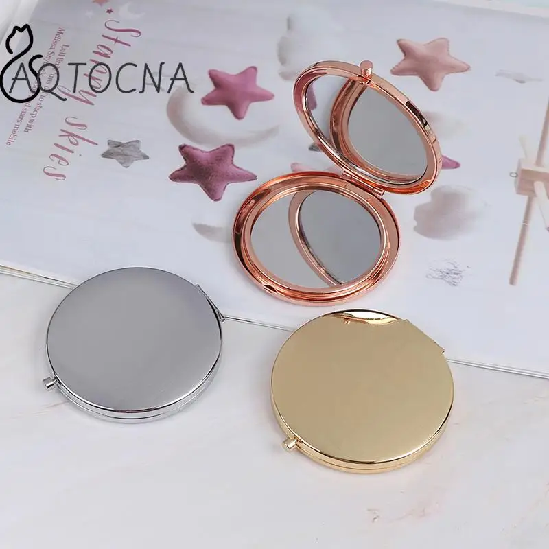 Модное двустороннее зеркало для макияжа женщин компактный портативный